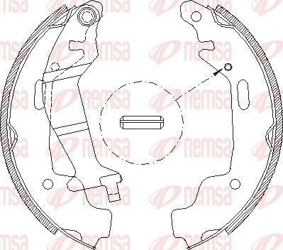 Remsa 4145.00 - Тормозные башмаки, барабанные autospares.lv