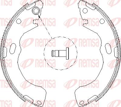 Remsa 4146.00 - Тормозные башмаки, барабанные autospares.lv