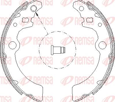 Remsa 4143.00 - Тормозные башмаки, барабанные autospares.lv