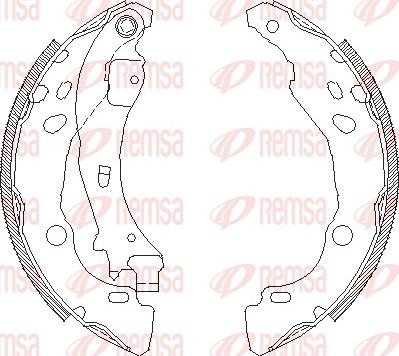 Remsa 4152.01 - Тормозные башмаки, барабанные autospares.lv