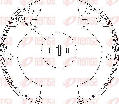 Remsa 4157.00 - Тормозные башмаки, барабанные autospares.lv