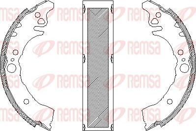 Remsa 4160.01 - Тормозные башмаки, барабанные autospares.lv