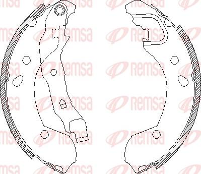 Remsa 4168.00 - Тормозные башмаки, барабанные autospares.lv