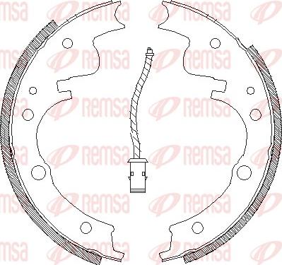 Remsa 4104.01 - Тормозные башмаки, барабанные autospares.lv