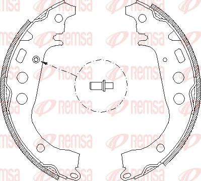 Remsa 4101.00 - Тормозные башмаки, барабанные autospares.lv