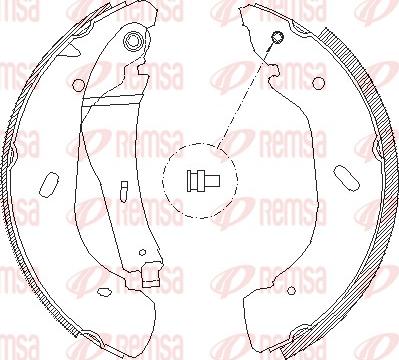 Remsa 4108.00 - Тормозные башмаки, барабанные autospares.lv