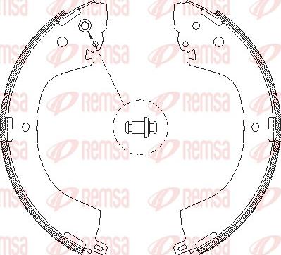 Remsa 4119.00 - Тормозные башмаки, барабанные autospares.lv