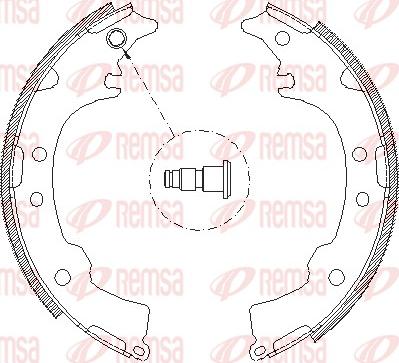 Remsa 4115.00 - Тормозные башмаки, барабанные autospares.lv