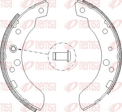 Remsa 4111.00 - Тормозные башмаки, барабанные autospares.lv