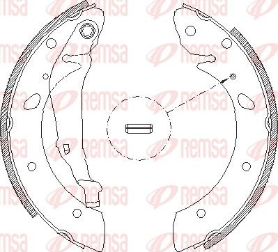 Remsa 4113.00 - Тормозные башмаки, барабанные autospares.lv