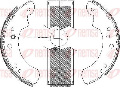 Remsa 4112.00 - Тормозные башмаки, барабанные autospares.lv