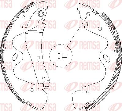 Remsa 4184.00 - Тормозные башмаки, барабанные autospares.lv