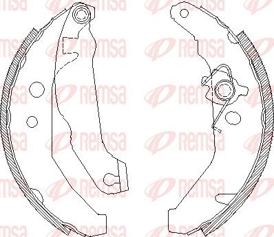 Remsa 4185.01 - Тормозные башмаки, барабанные autospares.lv