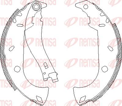 Remsa 4180.01 - Тормозные башмаки, барабанные autospares.lv