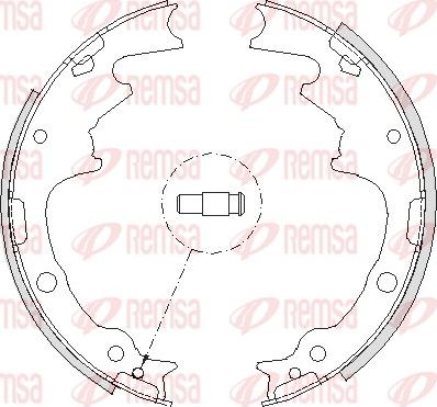 Remsa 4188.01 - Тормозные башмаки, барабанные autospares.lv