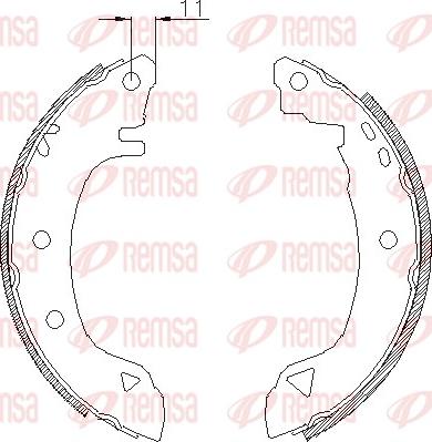 Remsa 4182.00 - Тормозные башмаки, барабанные autospares.lv