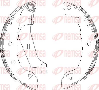 Remsa 4182.03 - Тормозные башмаки, барабанные autospares.lv