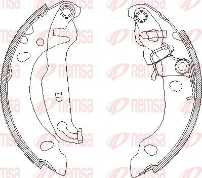 Remsa 4138.00 - Тормозные башмаки, барабанные autospares.lv