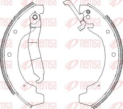 Remsa 4120.00 - Тормозные башмаки, барабанные autospares.lv