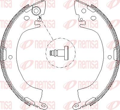 Remsa 4122.00 - Тормозные башмаки, барабанные autospares.lv