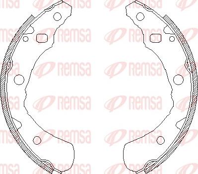 Remsa 4174.00 - Тормозные башмаки, барабанные autospares.lv