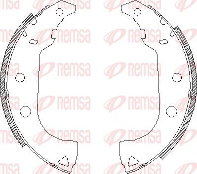 Remsa 4176.00 - Тормозные башмаки, барабанные autospares.lv