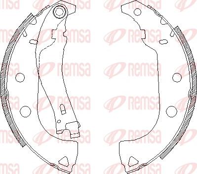 Remsa 4176.01 - Тормозные башмаки, барабанные autospares.lv