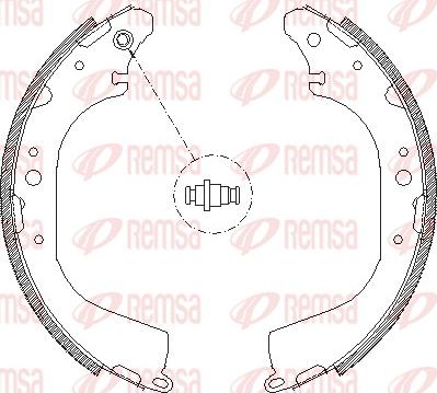 Remsa 4172.01 - Тормозные башмаки, барабанные autospares.lv