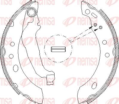 Remsa 4394.00 - Тормозные башмаки, барабанные autospares.lv