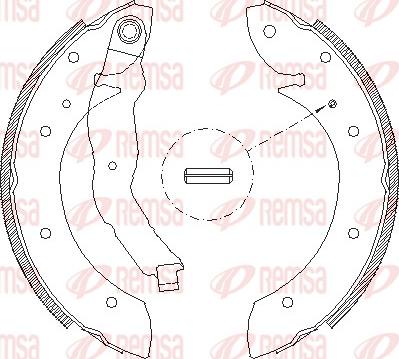 Remsa 4396.00 - Тормозные башмаки, барабанные autospares.lv