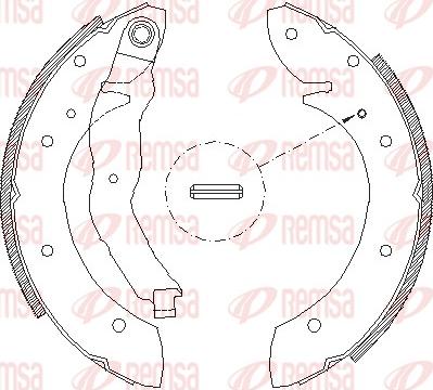 Remsa 4396.01 - Тормозные башмаки, барабанные autospares.lv