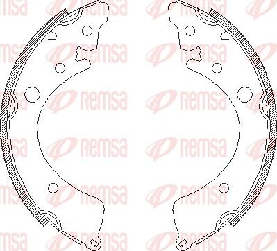 Remsa 4350.00 - Тормозные башмаки, барабанные autospares.lv