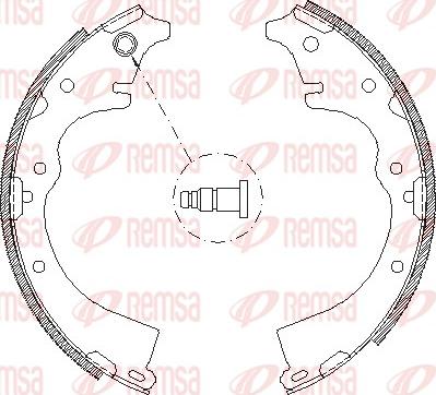 Remsa 4360.01 - Тормозные башмаки, барабанные autospares.lv