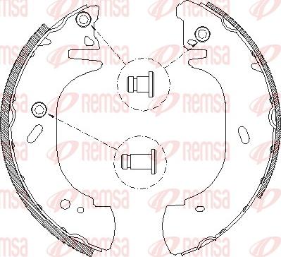 Remsa 4306.00 - Тормозные башмаки, барабанные autospares.lv