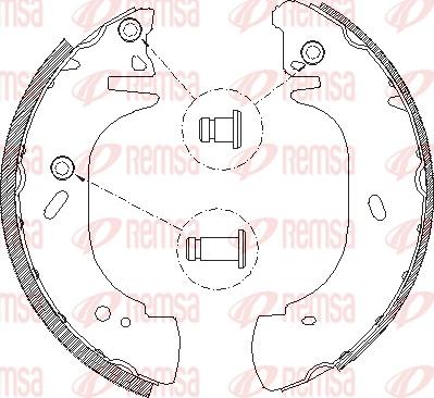 Remsa 4306.01 - Тормозные башмаки, барабанные autospares.lv