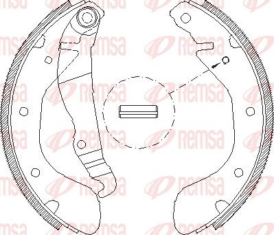 Remsa 4307.00 - Тормозные башмаки, барабанные autospares.lv