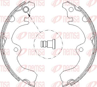 Remsa 4334.01 - Тормозные башмаки, барабанные autospares.lv