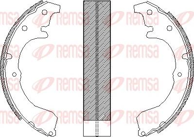 Remsa 4321.00 - Тормозные башмаки, барабанные autospares.lv