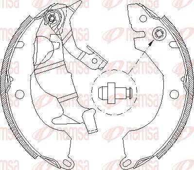 Remsa 4371.00 - Тормозные башмаки, барабанные autospares.lv