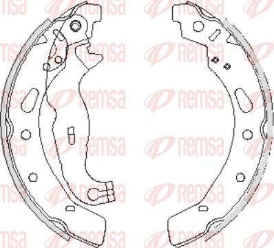 Remsa 4242.00 - Тормозные башмаки, барабанные autospares.lv