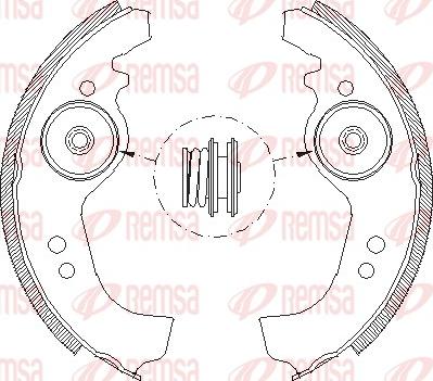 Remsa 4258.01 - Тормозные башмаки, барабанные autospares.lv