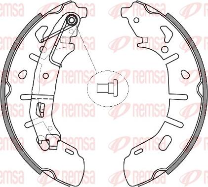 Remsa 4263.00 - Тормозные башмаки, барабанные autospares.lv