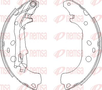 Remsa 4206.00 - Тормозные башмаки, барабанные autospares.lv