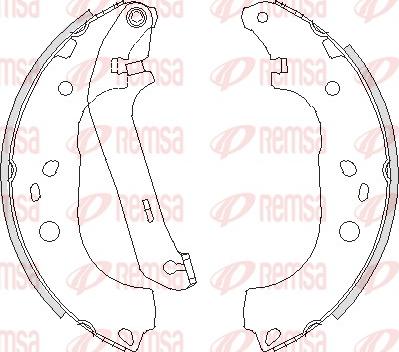 Remsa 4206.01 - Тормозные башмаки, барабанные autospares.lv