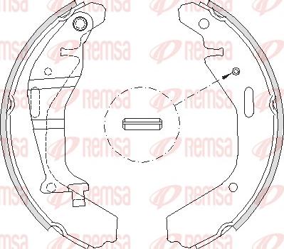 Remsa 4202.00 - Тормозные башмаки, барабанные autospares.lv