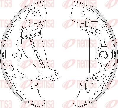 Remsa 4219.00 - Тормозные башмаки, барабанные autospares.lv