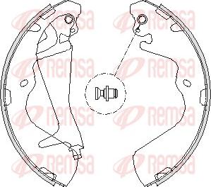 Remsa 4215.00 - Тормозные башмаки, барабанные autospares.lv