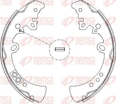 Remsa 4218.00 - Тормозные башмаки, барабанные autospares.lv