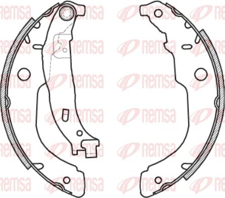 Remsa 4212.00 - Тормозные башмаки, барабанные autospares.lv