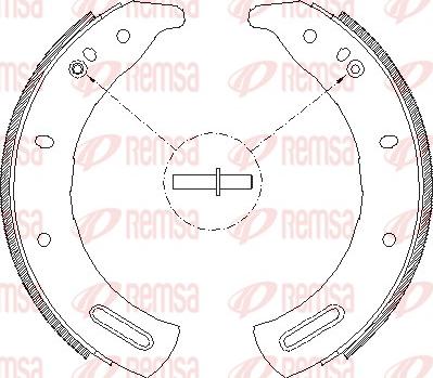 Remsa 4285.00 - Тормозные башмаки, барабанные autospares.lv